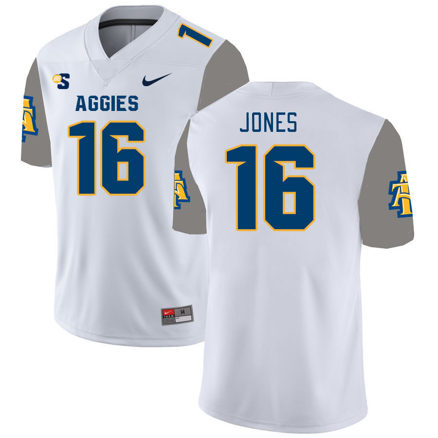 Men-Youth #16 Amonte Jones North Carolina A&T Aggies 2023 College Football Jerseys Stitched-White